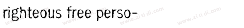 Righteous Free Perso字体转换